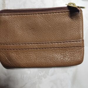 Fossil Brown Leather Key & Card Holder